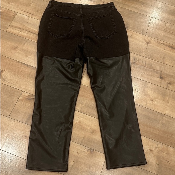 Abercrombie & Fitch Mixed Fabric Ultra High Rise 90s Straight Jean Sz 33 / 16 R - Picture 8 of 9